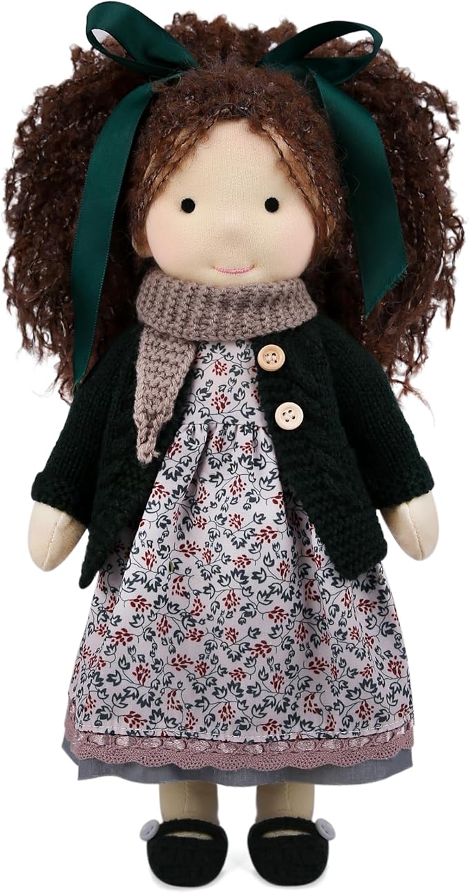 BlissfulPixie Handmade Waldorf Collect Rag Doll Birthday Present for Girl with Exquisite Box - Sophia 12"
