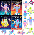 Valentines Day Gifts for Kids Classroom - 28PACK Pop Fidget Spinners Astronaut Bulk with Unique Valentines Cards for Classroom Exchange Prize, Sensory Toys for Valentine's Party Favors