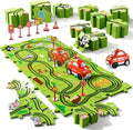 Bennol Toddler Toys Gifts for 3 4 5 Year Old Boys, 39 Jigsaw Puzzle Race Track Car Set Toys for Kids Boys Toddlers 3-5 4-6, Puzzle Tracks Car Toys Gifts for 3 4 5 Year Old Girls Kids