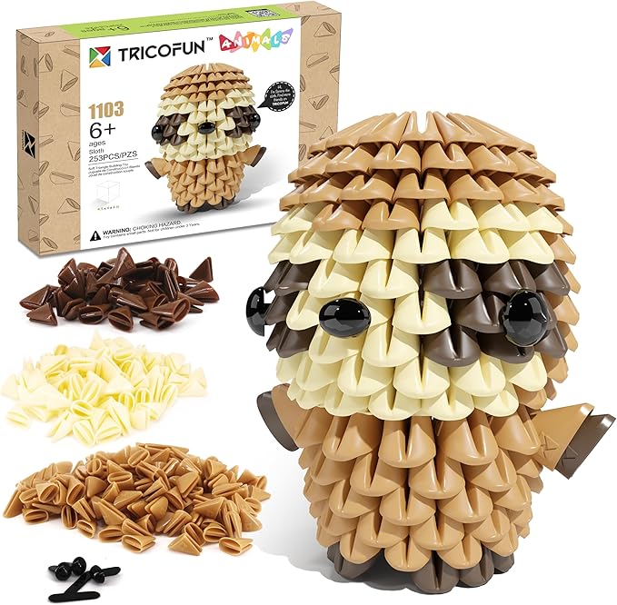 Animals 3D Soft Building Blocks - Cute Animal Kit, Pressure-Relief, STEM Educational Toys, Enhance Hands-On Skills Interlocking Building Blocks (1103-SLOTH)