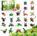Party Favors for Kids 24 Pack Insect Building Sets, Bulk Educational Bug Blocks Toy for Valentines Day Classroom Prizes, Goodie Bags, Easter,Christmas, Birthday Party Gifts for Boys and Girls