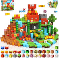 200PCS Magnetic Blocks with Light Blocks - Magnetic Blocks for Kids Ages 4 5 6 7 8 9 10, Magnetic Building Cubes, Magnetic Building Block, Birthday Gifts for 3-10 Years Old Boy Girls, STEM Toy