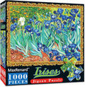 MaxRenard Game Jigsaw Puzzle 1000 Pieces for Adult Oil Painting Collection Irises by Vincent Willem Van Gogh Famous Artwork Pieces Fit Together Perfectly