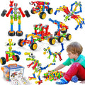 Kids STEM Building Toys for 3 4 5 6 7 8+ Year Old Boy Girl Birthday Gift, 125 Pcs Preschool Classroom Educational Building Blocks Stem Kits Activities Ages 3-5 4-8 5-7 6-8 Engineering Creative Games