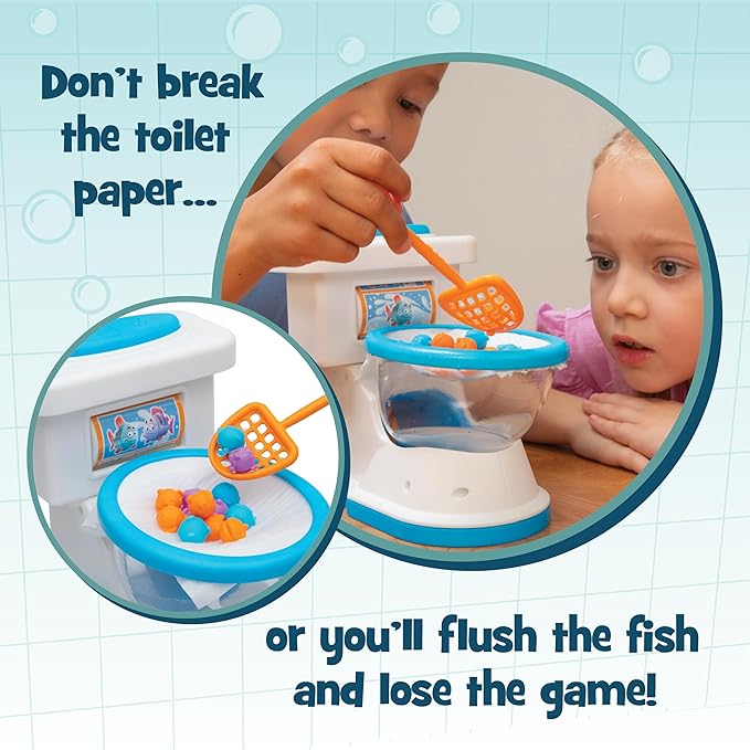 PlayMonster Dont Flush The Fish Board Games for Kids - Strategy Board Games for Family Game Night for Kids and Adults, Fun Balancing Game, Preschool, Toddler Toys, Ages 4+