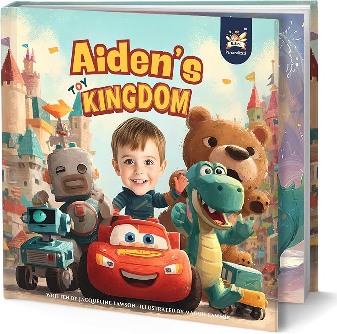 ELFINK Personalized Children Story Books - Toyland Adventure - Customized Name & Photo - Baby Gifts - Children Bedtime Story (Soft Cover)