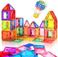 Magnetic Tiles for Kids Ages 3-5 4-8 STEM Educational Gifts Toys for 3 4 5 6 7+ Year Old Boys Girls Magnet Building Blocks Beginner Set Sensory Toddler Toys for Age 3-4 Christmas Birthday