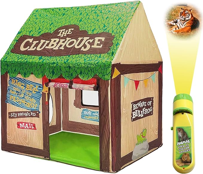 SweHouse Kids Play Tents Indoor: Cute Playhouse Tent for Kids with Projector - Toddler Play Tents Boys Fort Play Area Decorations for Birthday