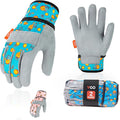 Vgo... 2Pairs 6-7 Years Kids Gardening Gloves,Children Yard Work Gloves,Soft Safety Outdoor Playing Gloves(Size KID:L,2 Color,KID-MF3561)