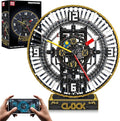 Mould King 10160 Mechanic Grand Clock Building Set, APP Control Real-time Mechanical Gear Rotation, DIY Electric Building Block Clock for Age 14+/Adults Collections Enthusiasts(3675+ PCS)