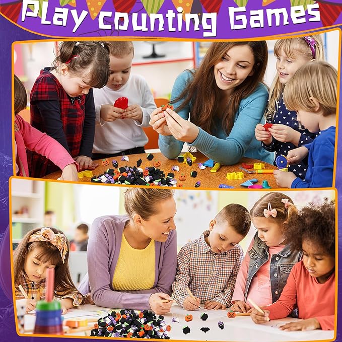 JUNEBRUSHS 150 Pcs Halloween Mini Erasers for Kids, Cute Small Erasers Bulk for Kids Trick or Treat Halloween Party Favors Goody Bag Filler Students School Decorations Classroom Rewards Prizes