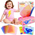 Aiduy Baby Tissue Box Toy - Baby Girl Toys Montessori Toys for Babies 6-12 Months - Soft Stuffed High Contrast Crinkle Infant Sensory Toy 6 7 8 9 10 11 12 Months Old Gifts Pink