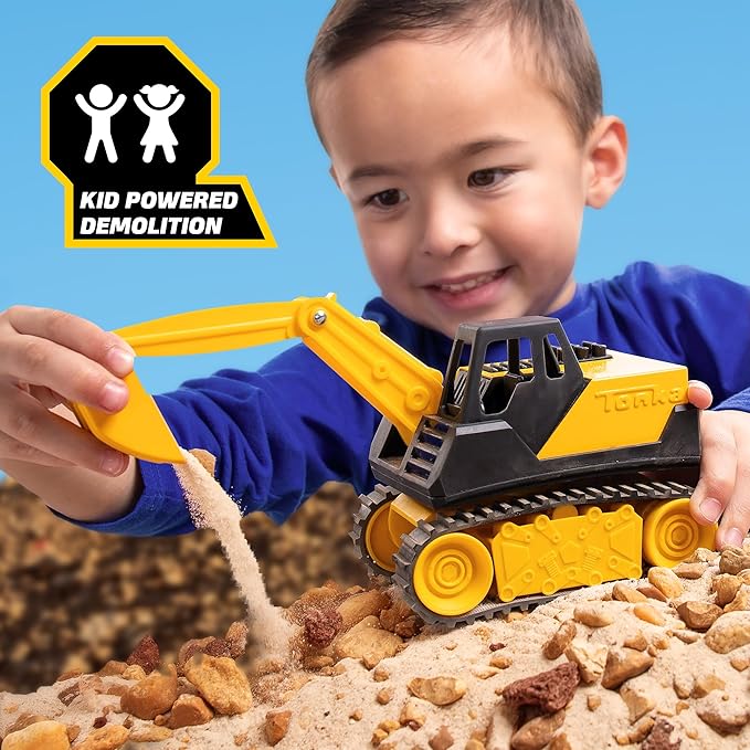 Tonka - Steel Classics Giga Series - Dump Truck & Excavator, 2-Pack