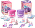 Gui Gui Scented Slime 2-Pack Bundle, Clear & Gloss, 5 Step DIY Process to Customize Your Ultimate Slime Glow-Up, Resealable and Reusable Container, ASMR Experience