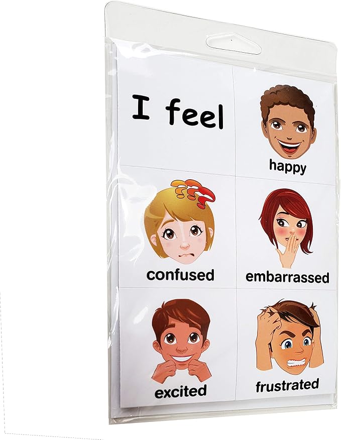 SchKIDules® Feelings Magnets for Kids and Special Needs - Teaching Social Emotional Learning and Expression - 17 Diversified Emotions Plus an I Feel Sentence Starter Included