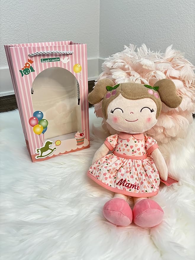 Gloveleya Personalized Doll with Embroidered Name - Pink Unicorn Custom Plush Doll for Girls Cute Plush Doll Customized Gift - Muñecas de Trapo Personalizadas para Niñas