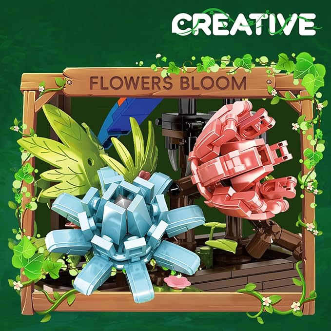 3 in 1 Parrot Building Block Set, Creative Animal Flower Construction Toy for Kids, Transform into Parrot, Chameleon & Crab Figures – Ideal for Home Decor & Creative Gifts