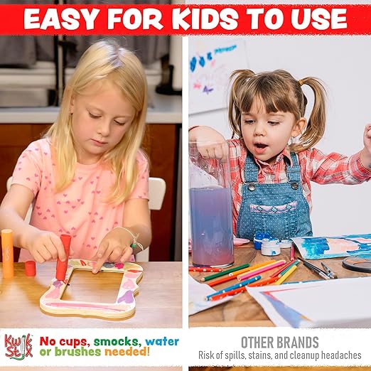 Kwik Stix Solid Tempera Paint Sticks, 96 Colors, Washable Paint Sticks for Kids, Super Quick Drying, Non-Toxic, Allergen Free, Assorted Pack of Classic Colors, Ideal for Kids and Toddlers