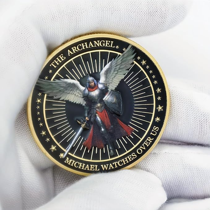 The Archangel Michael Challenge Coin Religious Coins Christian Coin Collectors Gifts (Pack of 6)