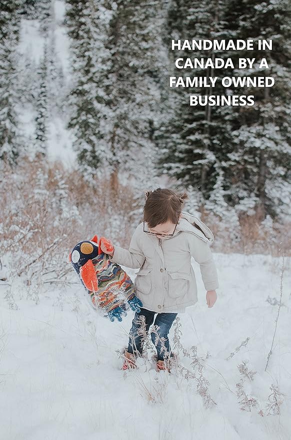Cate & Levi - Hand Puppet - Premium Reclaimed Wool - Handmade in Canada - Machine Washable (Hippo)