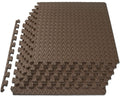 ProsourceFit Puzzle Exercise Mat ½ in, EVA Interlocking Foam Floor Tiles for Home Gym, Mat for Home Workout Equipment, Floor Padding for Kids, Grey, 24 in x 24 in x ½ in, 48 Sq Ft - 12 Tiles