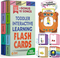 Just Smarty Talking Flash Cards for Toddlers | Alphabet Flash Cards for Kids Ages 2 3 4 5 6 | Speech Therapy and Autism Sensory Toys with Music, Phrases, ABC, Numbers, Sight Words | Pocket Toys