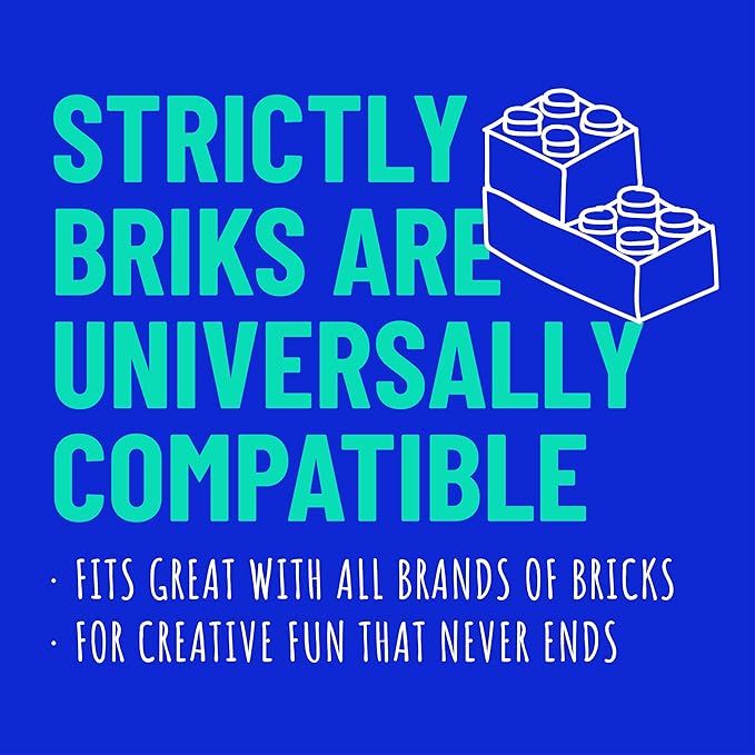 Strictly Briks Baseplate Set - Compatible with Lego - 12-Pack, 10 x 10 in, Nature Theme - Stackable Baseplates for Building Bricks