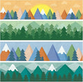 BeYumi Moving Mountains Border Trim - 80Pcs Back to School Moving Mountains Straight Bulletin Board Borders Woods Green Pine Trees Decor Classroom Office Chalkboard White Board Poster Party Decoration