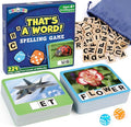 BenBen Spelling Games with 224 Flashcards, 2-4 Players, Learning Games for Kids Ages 4-8, Educational Autistic Toys for Kindergarten 1st 2nd 3rd Grade, Preschool Autism Classroom Must Haves
