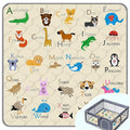 Baby Play Mat，Thick Soft 50" X 50" Playpen mat, Non-Slip and Machine Washable Baby Play Mats for Floor，Crawling Mat for Babies, Toddlers & Infants to Play and Learn (Beige Animal, 50" X 50")