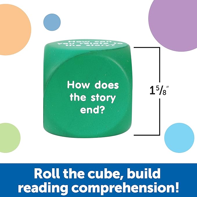 Learning Resources Reading Comprehension Cubes - Set of 6, Kids Ages 6+ Teacher and Classroom Supplies, Reading Aids for Kids