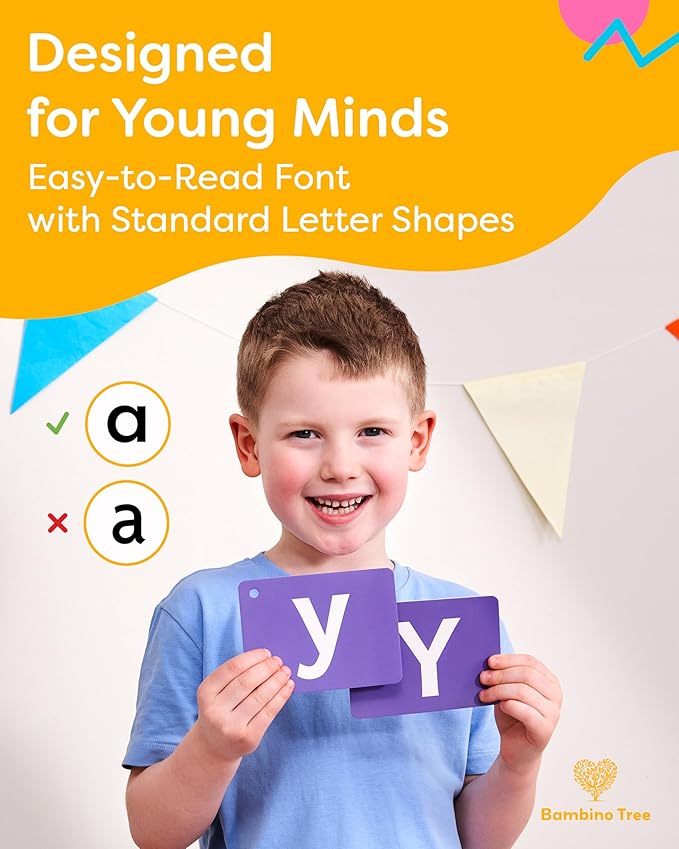 Spanish Alphabet Flash Cards - ABC Jumbo Flash Cards for Kids Ages 3-6 - Lowercase & Uppercase Letter Recognition Learning Game - Teacher Designed for Classroom, Preschool, Kindergarten & Toddlers