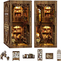 DIY Miniature House Kit, Mini House Building Kit, DIY Book Nook Kit, Tiny Model House for Adults to Build, Beginner 3D Wooden Book Nook, for Family Friends (Book Museum)