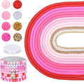 AceFun 3750PCS Clay Beads for Bracelets Making Polymer Clay Beads Kit with Pearl Beads Spacer Beads, Disc Heishi Beads Set for Jewelry Making Necklace Bracelet Earrings Finding, Pink Mixed