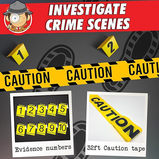 Spy Kit for Kids Detective Fingerprint Toys for 6 7 8 9 10 11 12 Year Old Boys Girls Secret Agent Investigation Science Set