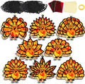 32 Sets Thanksgiving Turkey Suncatchers Craft Kit DIY Window Stained Glass Effect Thanksgiving Turkey Paper Crafts Home School Classroom Decoration Kid Birthday Gift Creative Art Project Activity Game