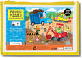 Mudpuppy Construction Site – 12 Piece Puzzle with Reusable Zipper Pouch Featuring Colorful and Fun Illustrations of Vehicles and Animals Workers Perfect for Easy Storage and Travel