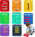 Montessori Fine Motor Toys for Toddlers, Basic Life Skills Early Learning Sensory Toys for 2 3 4 5 Year Old, Learn to Dress Preschool Homeschool Kindergarten Must Haves