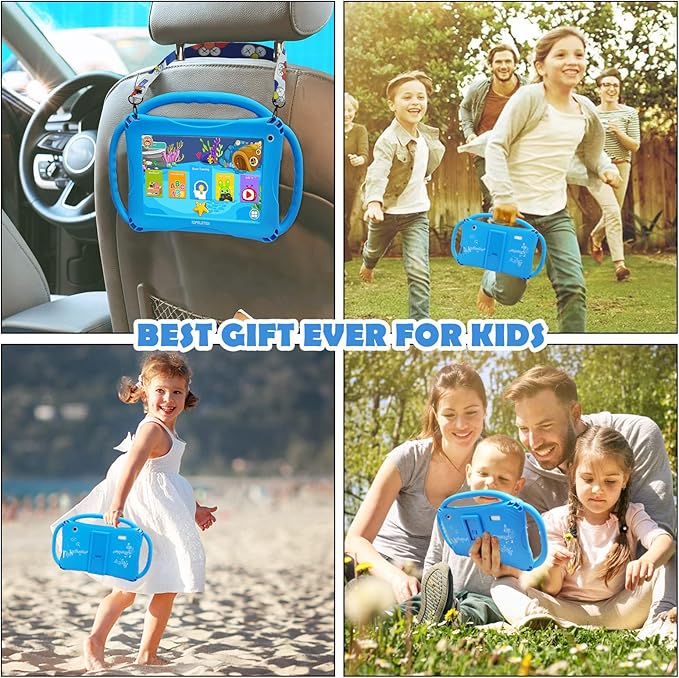 Kids Tablet 7 inch Tablet for Kids 3-7 Toddler Tablets WiFi Android 32GB Kids Tablets Parental Control Kids Learning Tab YouTube Netflix Kid-Proof Case