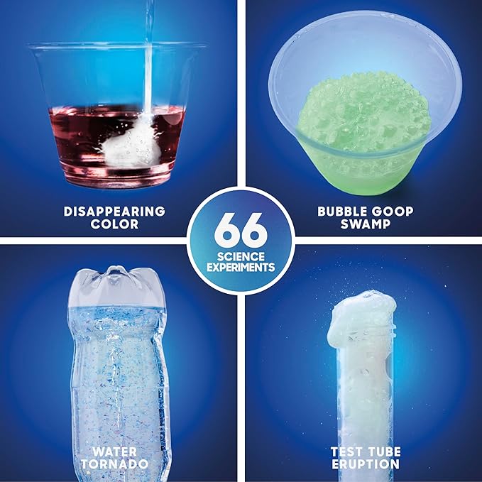 Discovery™ Super Reactions Science Kit – 66 Experiments STEM Lab for Kids| Includes Chemistry Tools, Volcano Mold, Slime, Reactions & Explosions|Educational Learning Toy|DIY Activity Set Gift| Ages 8+