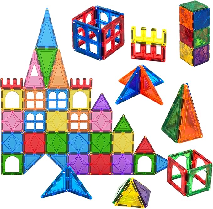 Magnet Tiles Building Blocks for Kids 32 Pieces Magnetic Educational Learning STEM