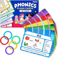 JoyCat 75 Pack Phonics Flash Cards-Learn to Read Alphabet and CVC Words in 25 Stages-Games for Kids Ages 3-8 Preschool Kindergarten 1st 2nd Grade Homeschool Educational Learning Activities