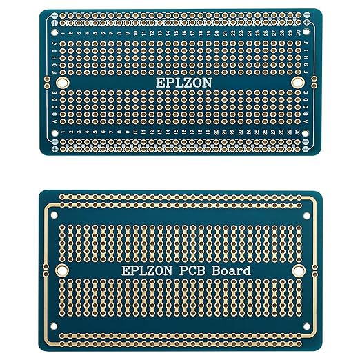 Solderable Breadboard PCB Board Gold-Plated Solder Breadboard for DIY Electronics Projects Apply to Arduino Soldering Projects 3.5"x2.05" & 2.0"x1.5"(Pack of 6 + 2 Mini Board,Multicolor)