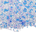 Iridescent Glass Tiny Bubble Beads, 0.4-3mm 10g No Hole Micro Mini Round Blue Water Droplets Beads - Applications: for Resin Filler, Nail Art, Dollhouse Bath Tub
