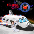 W&O Space Explorer Aerodome with LED Lights & Blast-Off Button – Inflates in Seconds to Create an Immersive Space Adventure for Kids Ages 3-12 – Inflatable Rocket Ship Tent (Fan Not Included)