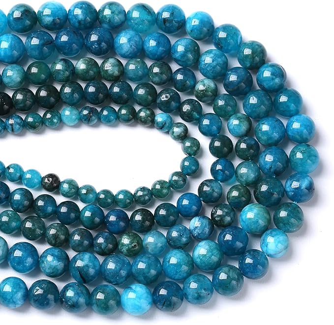 6MM 60PCS Blue Apatite Spacer Loose Beads for Jewelry Making DIY Bracelet Necklace
