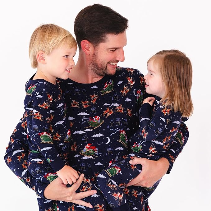 Little Sleepies Two-Piece Pajama Set for Boys & Girls, Soft Viscose from Bamboo Toddler Pajamas for Kids, Family Matching PJs