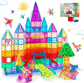Magnetic Tiles for Kids, Magnetic Blocks Building Toys, 3D Magnet Tiles Preschool Educational Stacking STEM Toys for Toddlers Kids 3 4 5 6 7 8-12
