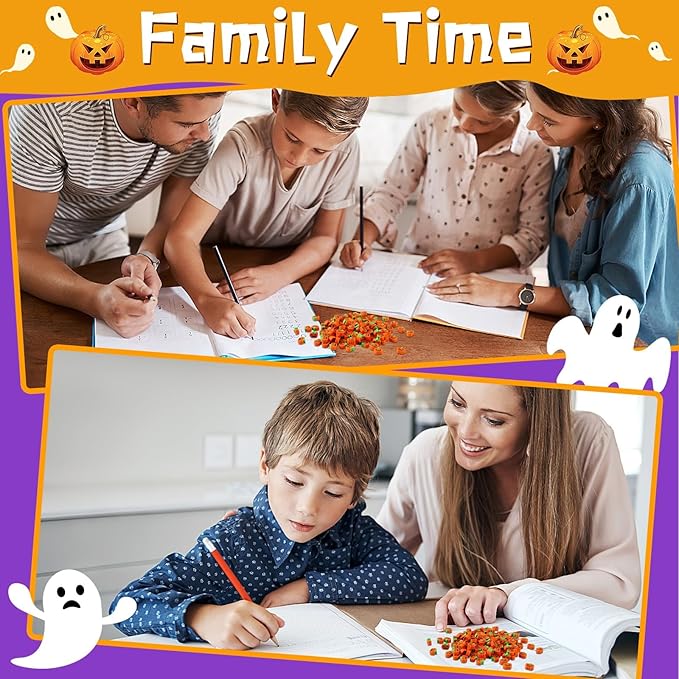 JUNEBRUSHS 150 Pcs Halloween Mini Erasers, Cute Small Pumpkin Erasers Bulk for Kids Trick or Treat Halloween Party Favors, Students Homework School Classroom Rewards Prizes