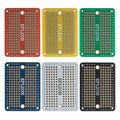 Solderable Breadboard Mini PCB Board Gold-Plated Solder Breadboard for DIY Electronics Projects Apply to Arduino Soldering Projects 2.0"x1.5" Mixed Color(Pack of 6 Pcs)